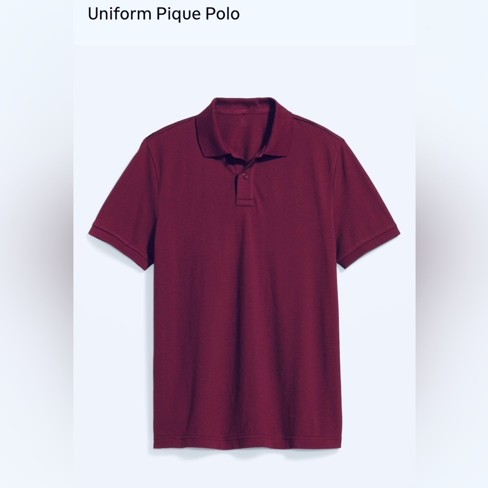 Old Navy Men's Burgundy 2 Uniform Pique Polo Shirt, Size XXXL